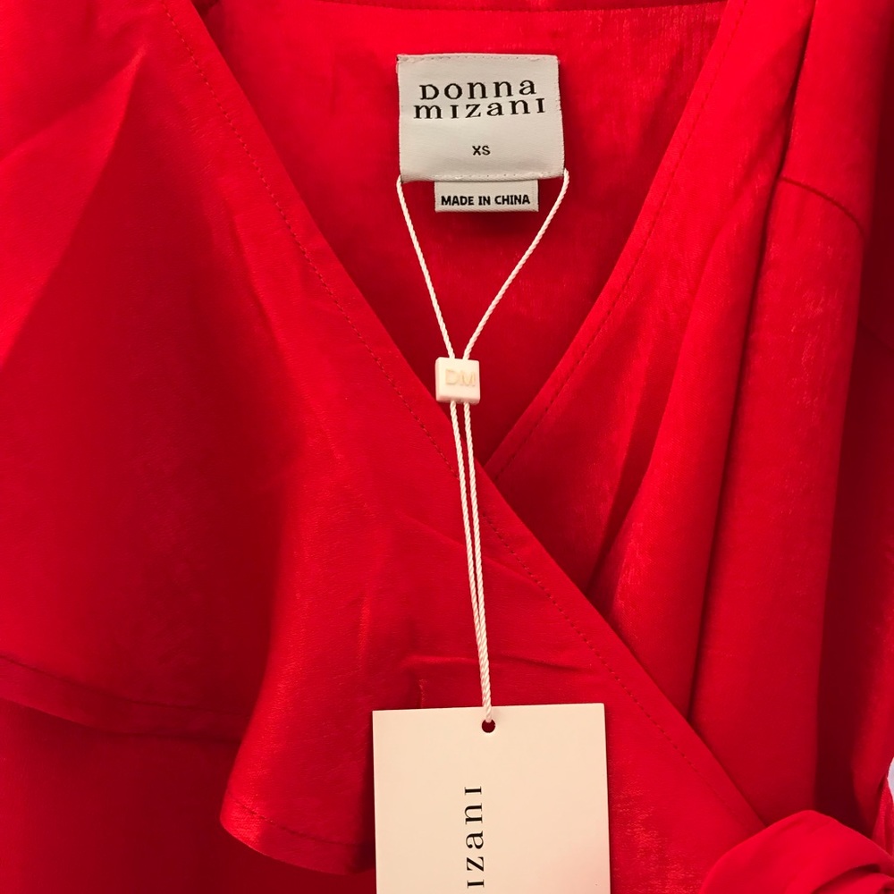 NWT Donna Mizani Kate Midi Dress In Color RED